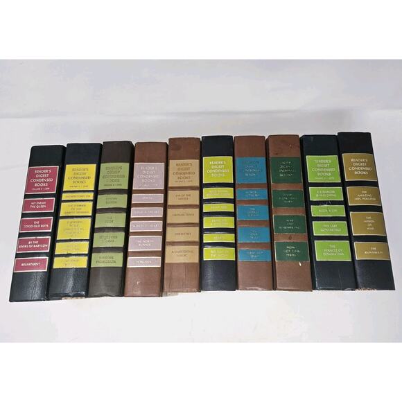 Readers Digest Condensed Books Lot of 10 First Edition Home Decor MCM Library - Picture 1 of 16